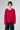 Front view of Albani Cashmere Pullover Mysore — fuchsia Italian cashmere knit with waffle texture and relaxed fit.