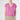 Front view of Felis Cashmere Pullover Orchidea in vibrant pink Italian cashmere with relaxed fit and V-neckline.