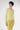 Premium women cashmere cardigan – side view of Ginan Cashmere Cardigan Moonwalk in soft yellow Italian knitwear.