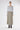 Cara suede maxi skirt in drizzle grey front view, elegant long luxury women’s skirt