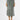 Front view of konbu green suede midi skirt with elastic waistband and clean straight silhouette