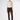 Marina Bordeaux leather trousers – front view showing sleek tailored fit and rich leather finish