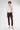 Marina Bordeaux leather trousers – front view showing sleek tailored fit and rich leather finish