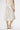 Champagne silk satin midi skirt back view, fluid elegant silhouette