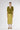 Midi heavy silk satin skirt in Citrine – front view with fluid satin finish